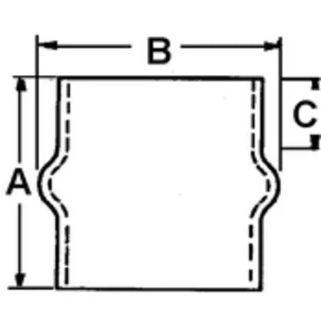 Trident Hose 270V4000SS Hump Hose Silcone W-Clamps 4in