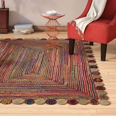 Francisco Handmade Flatweave Red/Multicolor Area Rug Bungalow Rose Rug Size: Rectangle 8' x 10'