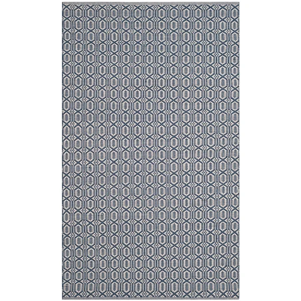Safavieh Montauk MTK333B Ivory, Navy Rug 2&3x22 x 8& Runner