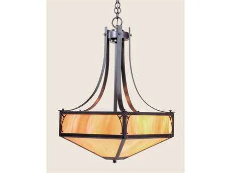 Sebring 4-Light Single Bowl Pendant Arroyo Craftsman Color: Antique Copper - Shade Color: Tan