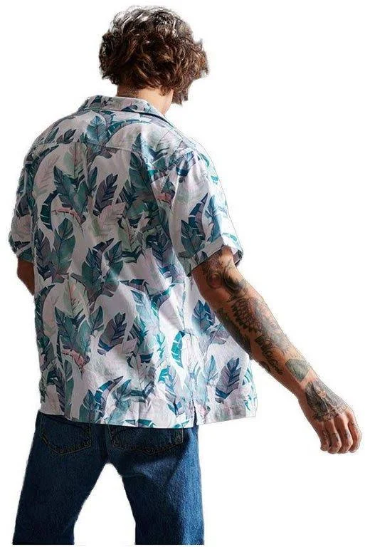 Superdry Hawaiian Box Short Sleeve Shirt - White - Casual Shirts
