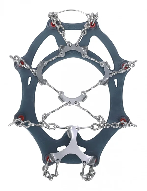 Snowline Spikes Chainsen Pro Blue-RED, Mens/Womens Ice Claws, Size - Color Navy - Red