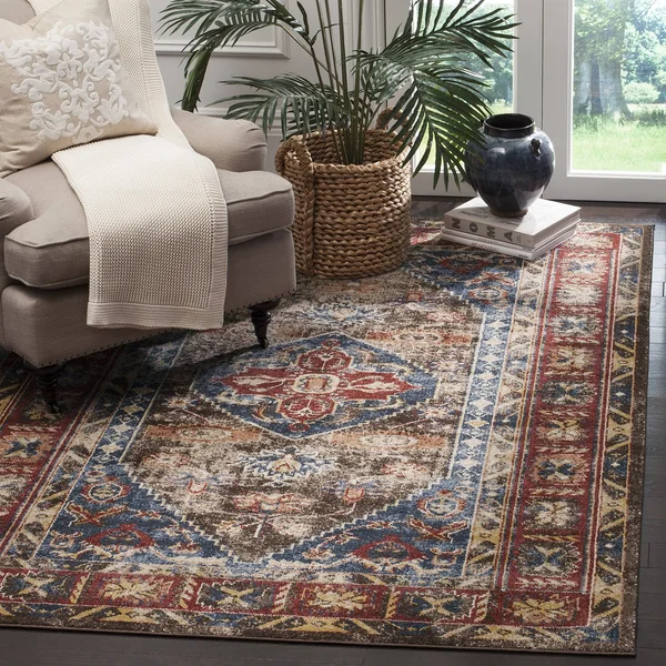 Safavieh Bijar Brown & Royal 6&-7x22 x 9& Rug