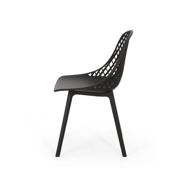 Christopher Knight Home 312476 Delora Outdoor Dining Chair (Set of 2), Black