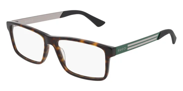 Gucci GG0692O-005 Havana Green - Clear Eyeglasses