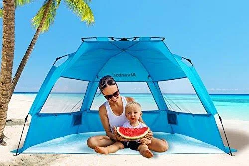 Alvantor Beach Tent Super BlueCoast Umbrella Outdoor Sun Shelter Cabana Pop-up.