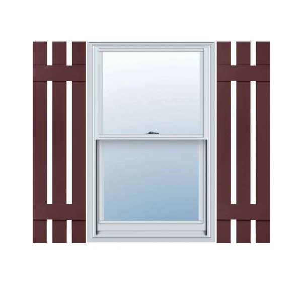 12 inchw x 39 inchh Mid-America Vinyl, Standard Size Three Board Spaced Shutters, w/Installation Shutter-Lok&s & Matching Sc