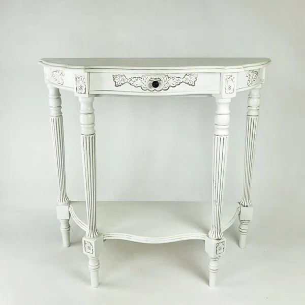 Wayborn JC008W 32 x 34 x 14 in. Demilune Console Table - White