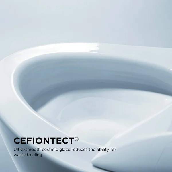 Toto MS442124CEFG03 Nexus Two-Piece Elongated 1.28 GPF Universal Height Toilet with CeFiONtect and SS124 SoftClose Seat Bone