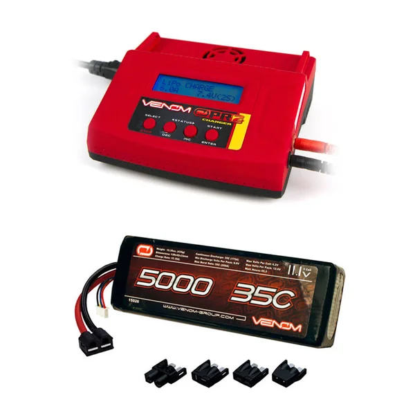 Venom 35C 3S 5000mAh 11.1V Lipo Battery with Pro 2 Charger Combo