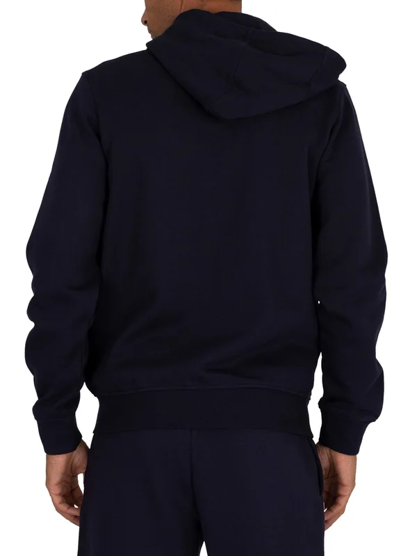 Lacoste Sport Full Zip Hoodie Navy