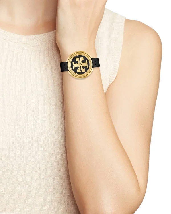 Tory Burch The Miller Leather Strap Watch - 36mm - Black