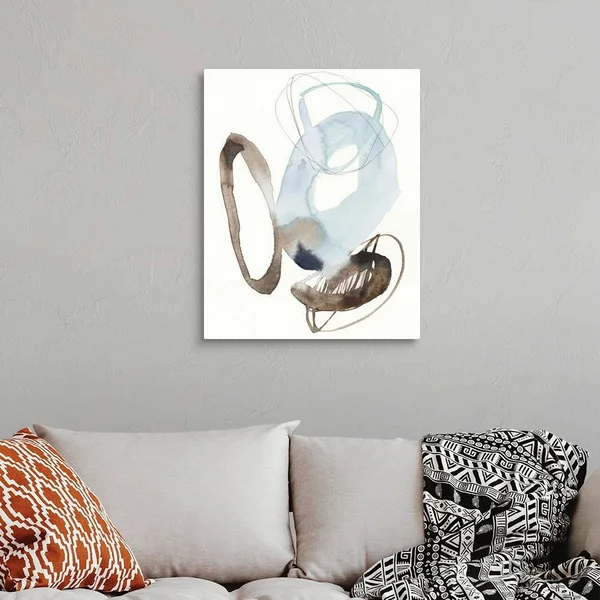 Blue & Umber Rounds I, Canvas Wall Art, 24x30, Great Big Canvas