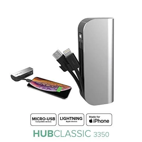 Mycharge HUBMINI 3350 mAh Portable Charger for Most Lightning-Equipped
