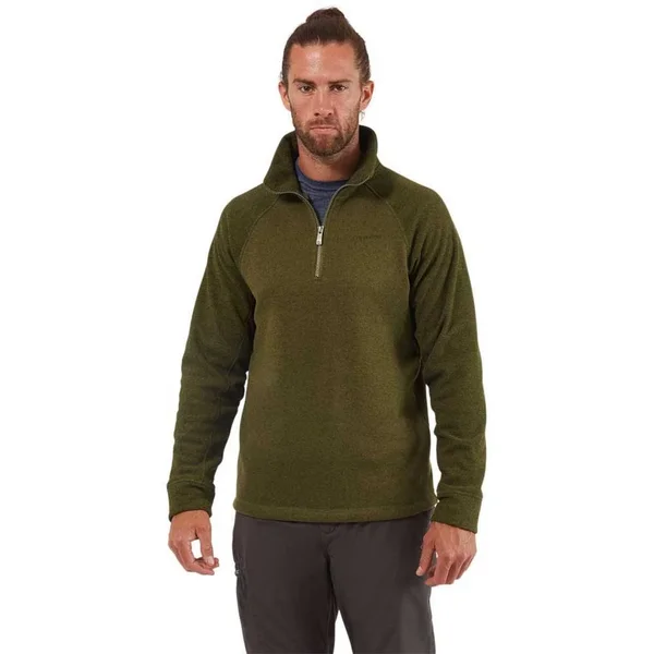 Craghoppers Mens Barker Half-Zip Fleece Top Dark Moss Marl S