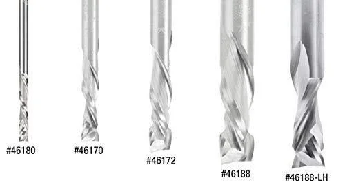 Amana Tool 46170-LH CNC Solid Carbide Compression Spiral Left Hand 1/4 D x 7/8 CH x 1/2 SHK x 3 inch