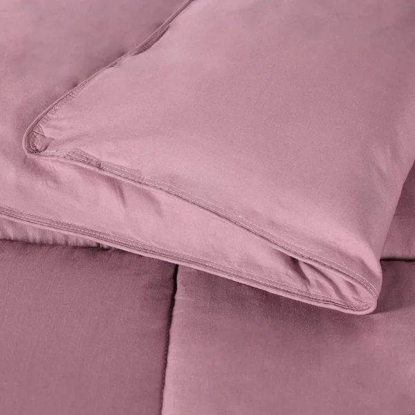 Blue Nile Mills Fluffy Luxurious Reversible Hypoallergenic Solid Down Alternative Comforter