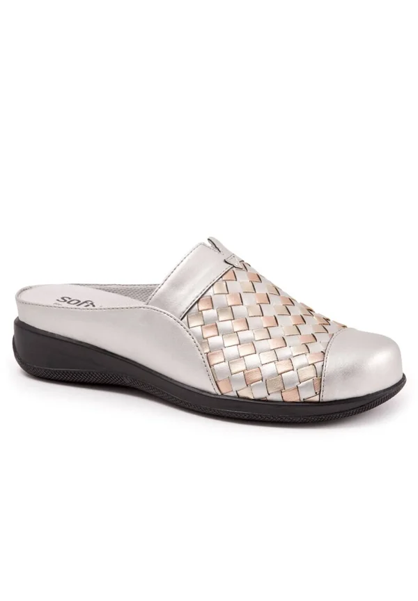 Women's Softwalk &San Marcos& Woven Clog, Size 7.5 W - Metallic