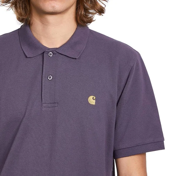 Carhartt WIP S/S Chase Pique Polo - Provence - Gold - M - Men
