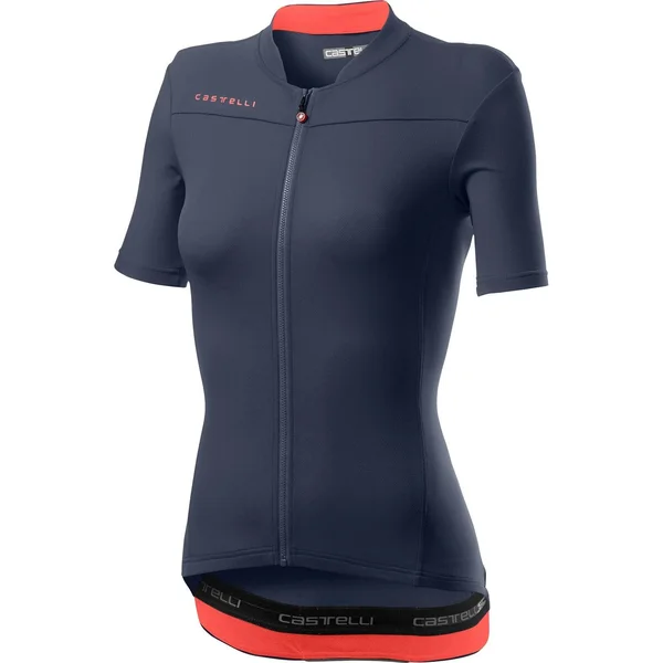 Castelli Anima 3 Jersey - Dark Steel Blue/Brilliant Pink - S