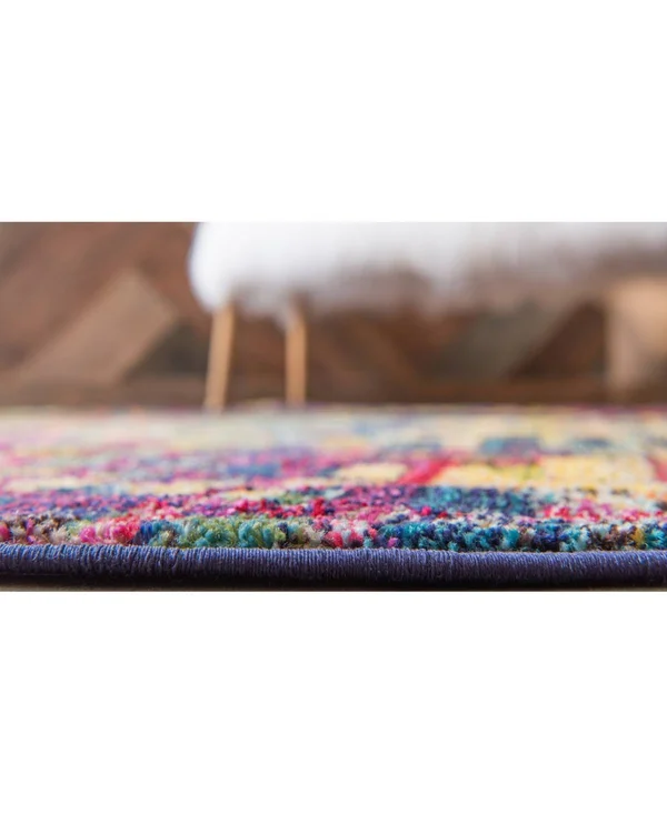 Unique Loom Chromatic Multi 6 ft Round Area Rug