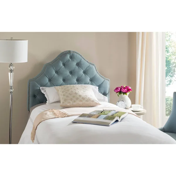 Safavieh Arebelle Sky Blue Twin Tufted Headboard