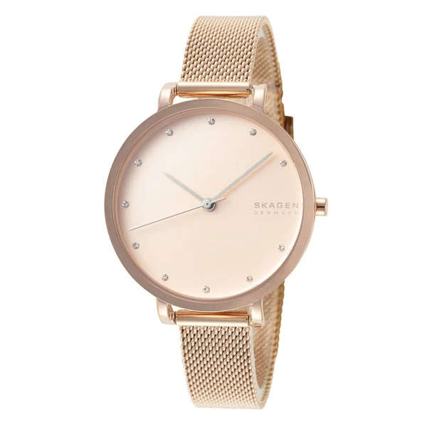 Skagen Women's Hagen Three-Hand Steel-Mesh Watch - Rose Gold