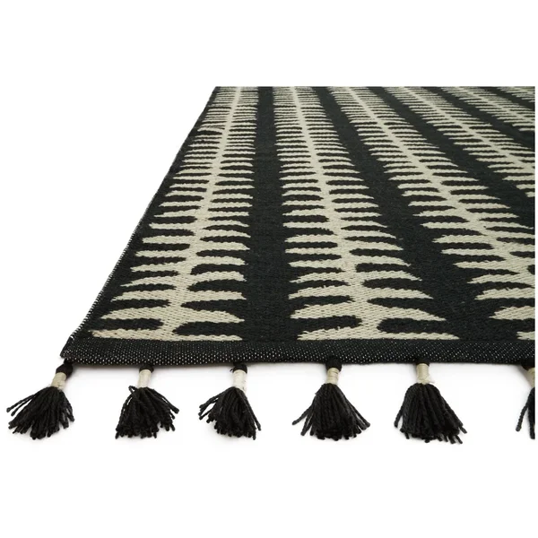 Loloi Kahelo KH-02 Black Grey Rug - 2 ft 3 in x 3 ft 9 in