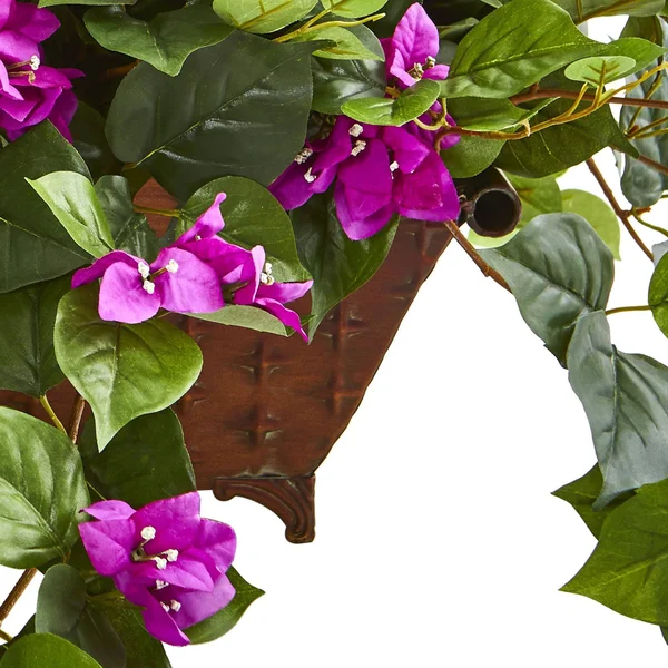 Nearly Natural Bougainvillea Artificial Plant in Hanging Basket