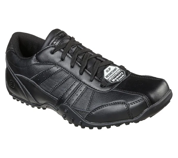 Skechers Men's Work Relaxed Fit Elston SR - Size: 11, Black
