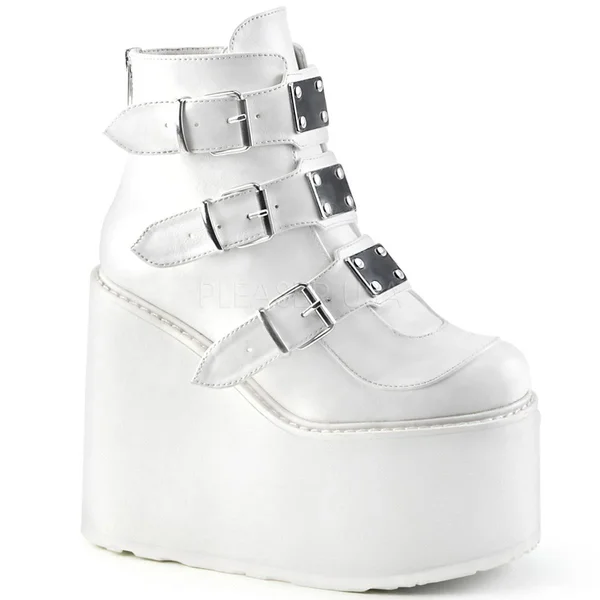 Demonia - Swing-105 12 - White Vegan Leather