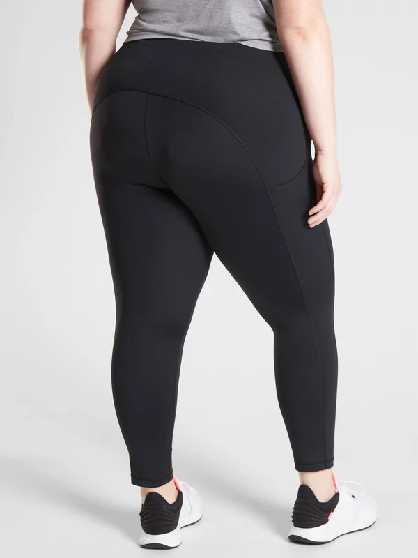 Athleta Women's Ultimate Stash Pocket 7/8 Tight Black Regular Size XL