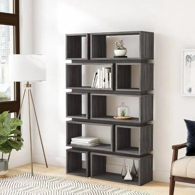 Wilmette Geometric Bookcase Wrought Studio