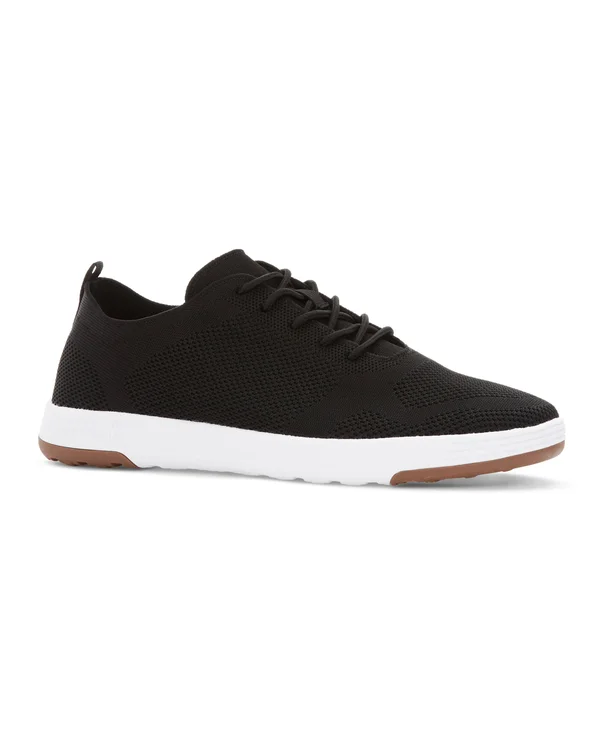 Perry Ellis Men's Tread Sneakers in Black, Size 11.5, Solid, Regular