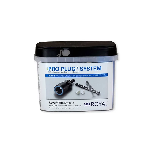 Starborn Industries Pro Plug System for Royal Trim - 250 Linear Feet - Epoxy Coated Carbon Steel - #10 x 2-3/4x22 - Royal Celect