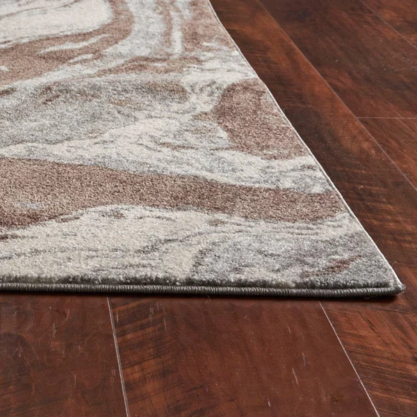 Kas Illusions 6217 Flow 3&3x22 x 4&11x22 Mocha Area Rug