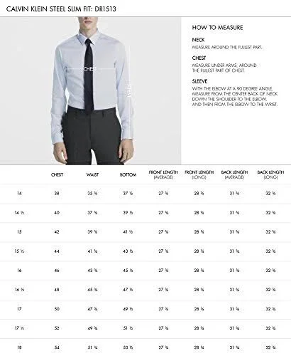Calvin Klein Men's Dress Shirt Non Iron Stretch Slim Fit Check
