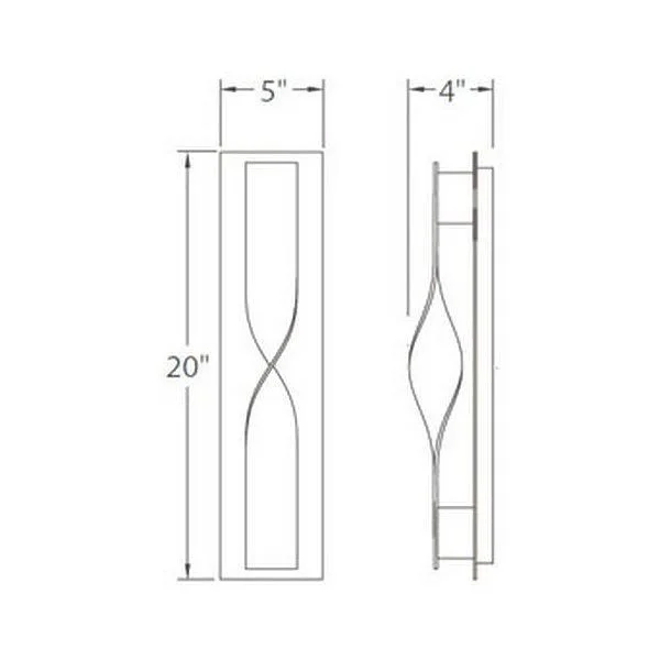 Modern Forms Twist LED Outdoor Wall Light - WS-W5620-BK
