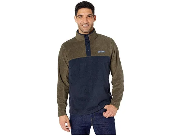 Men's Steens Mountain Half Snap Fleece Pullover Columbia Black/Olive