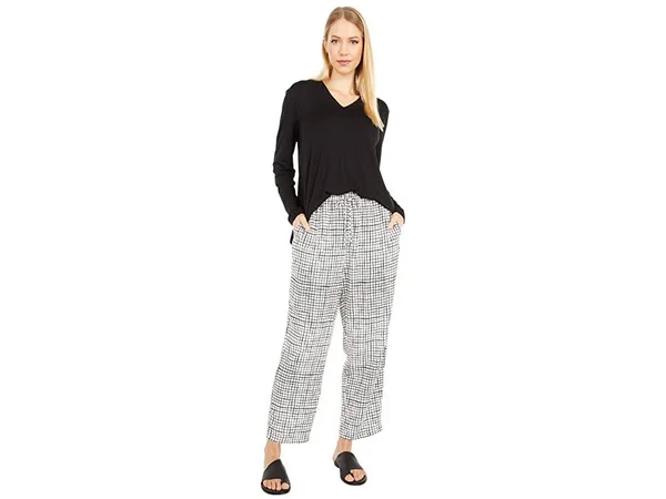 Eileen Fisher Womens Black Long Sleeve V Neck Top Size XS - Women's