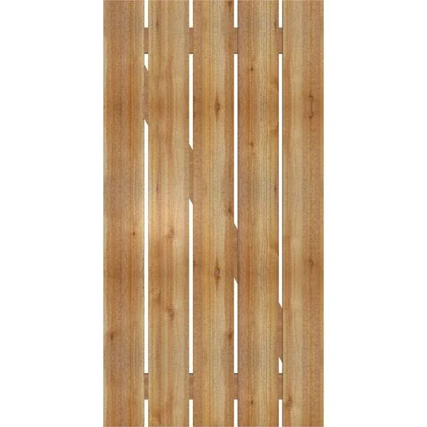28 7/8x22W x 56x22H TimberCraft Five 5 3/8x22 Boards Spaced Board-n-Batten Shutters w/Z-Bar - Rough Sawn Western Red Cedar (Per P
