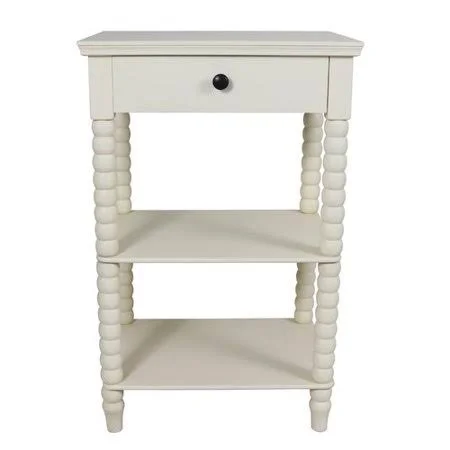 Charlton Home Sherborn End Table with Storage - Size: Large, White