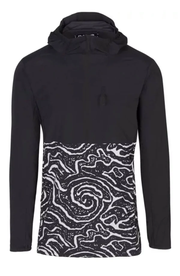 Dakine Men's Reserve Windbreaker - Black/Lava Tubes Small