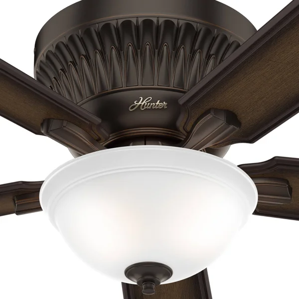 Hunter 59549 54 in. Chauncey Fresh White Ceiling Fan with LED Light Kit and Remote Control