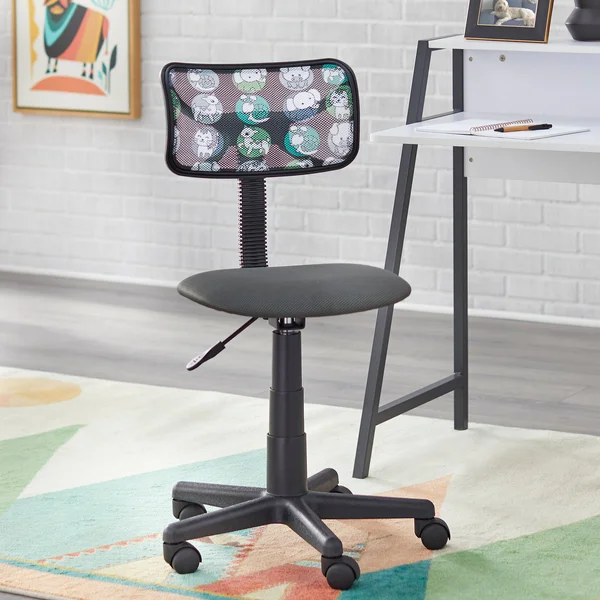TMS Focus Kids Metal Frame Desk and Chair Set - Multiple Colors, Black