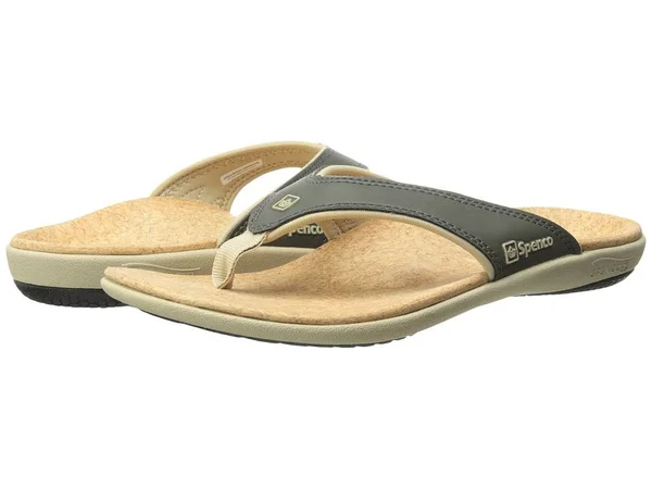 Spenco Yumi Leather - Men's Orthotic Sandals Dark Olive, Khaki - 10