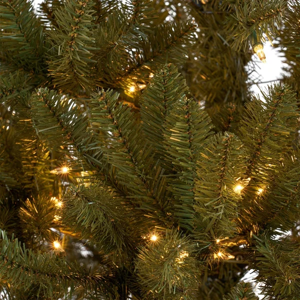 7' Pre-Lit Full Norway Spruce Artificial Christmas Tree - Clear Lights