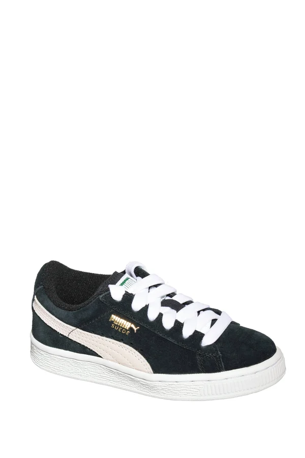 Puma Suede Little Kids& Shoes - Black/White, 13.5