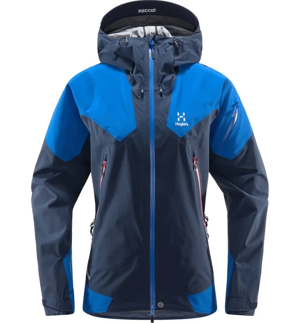 Hagl鰂s Roc Spire Gore-Tex Jacket Light Blue Navy Blue Women M