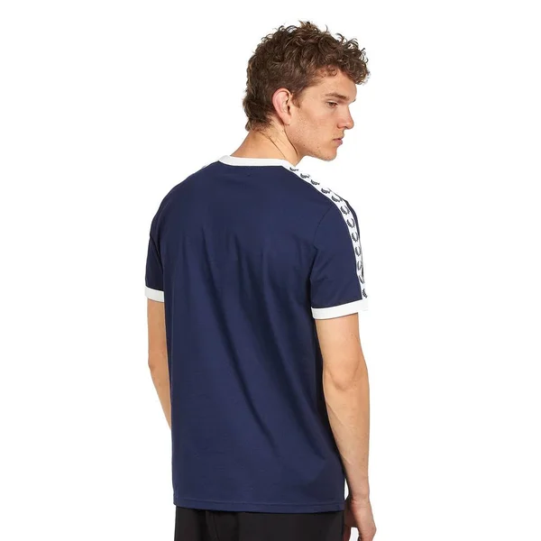 Fred Perry Taped Ringer T Shirt Blue